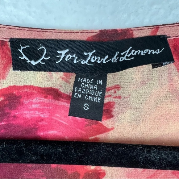 FOR LOVE AND LEMONS Sweet Jane Cropped Jumpsuit with Deep V Neckline, Red, Small - Picture 8 of 10